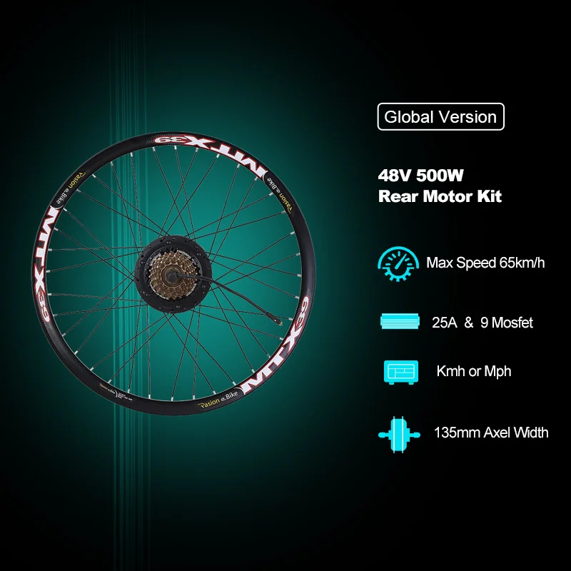 Pasion E Bike 48 В 500 Вт Bafang Hub Motor Set для комплекта преобразования электрического