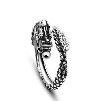 

2020 classic Jewelry 925 sterling silver adjustable size Ring silver Color black Ring Wedding Rings for Women Men Jewelry