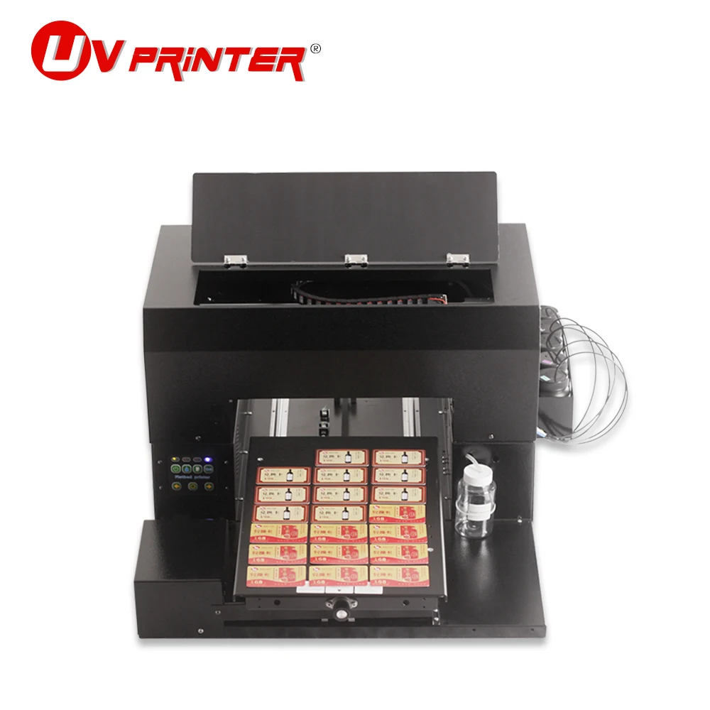 

A3 UV inkjet printer is used to print flat objects at home office mobile phone case photo gift box T-shirt printing