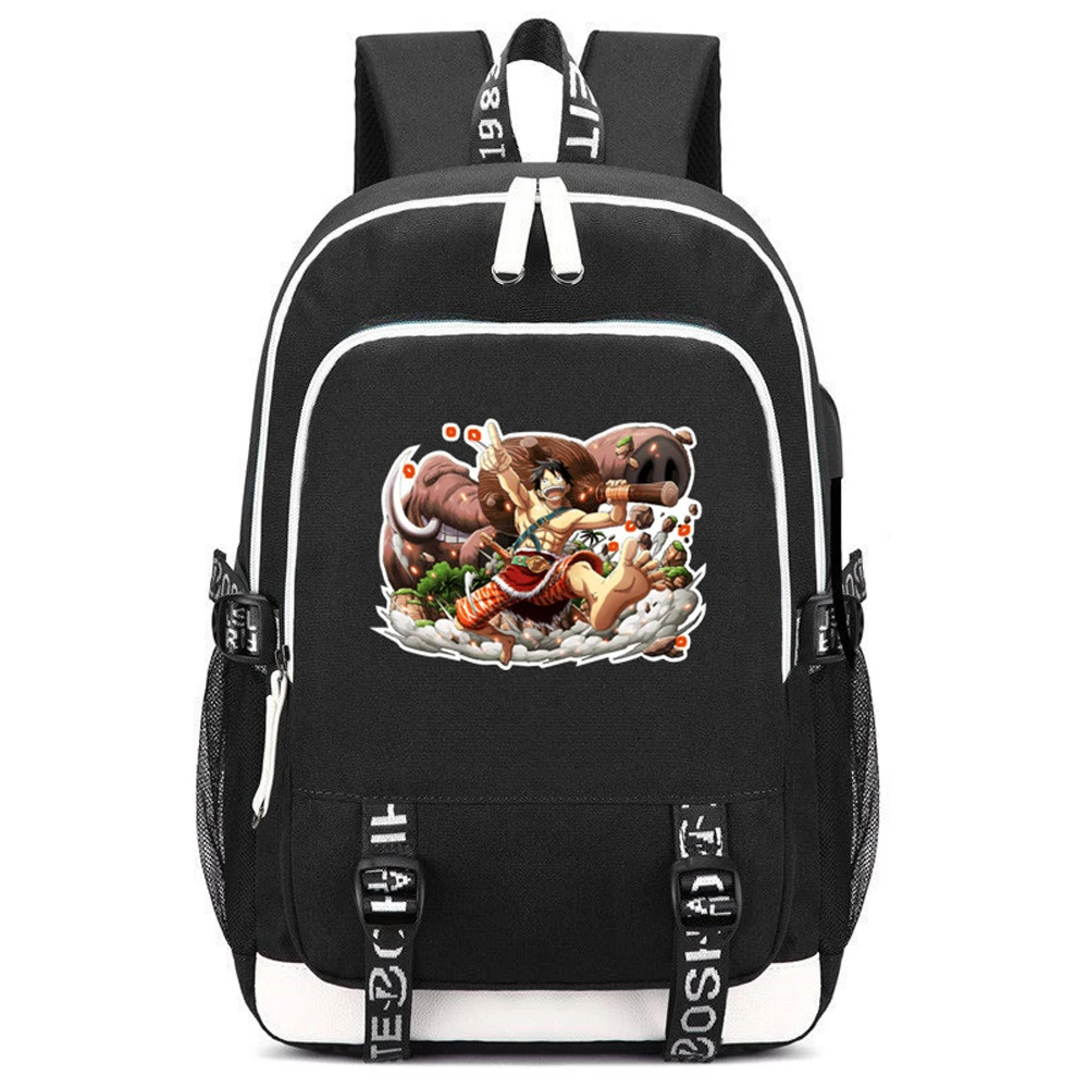 1 One piece Аниме Bookbag Monkey D. Luffy Cos женский рюкзак Оксфорд школьные сумки для девочек-подростков унисекс дорожная сумка Rugzak - Цвет: 1