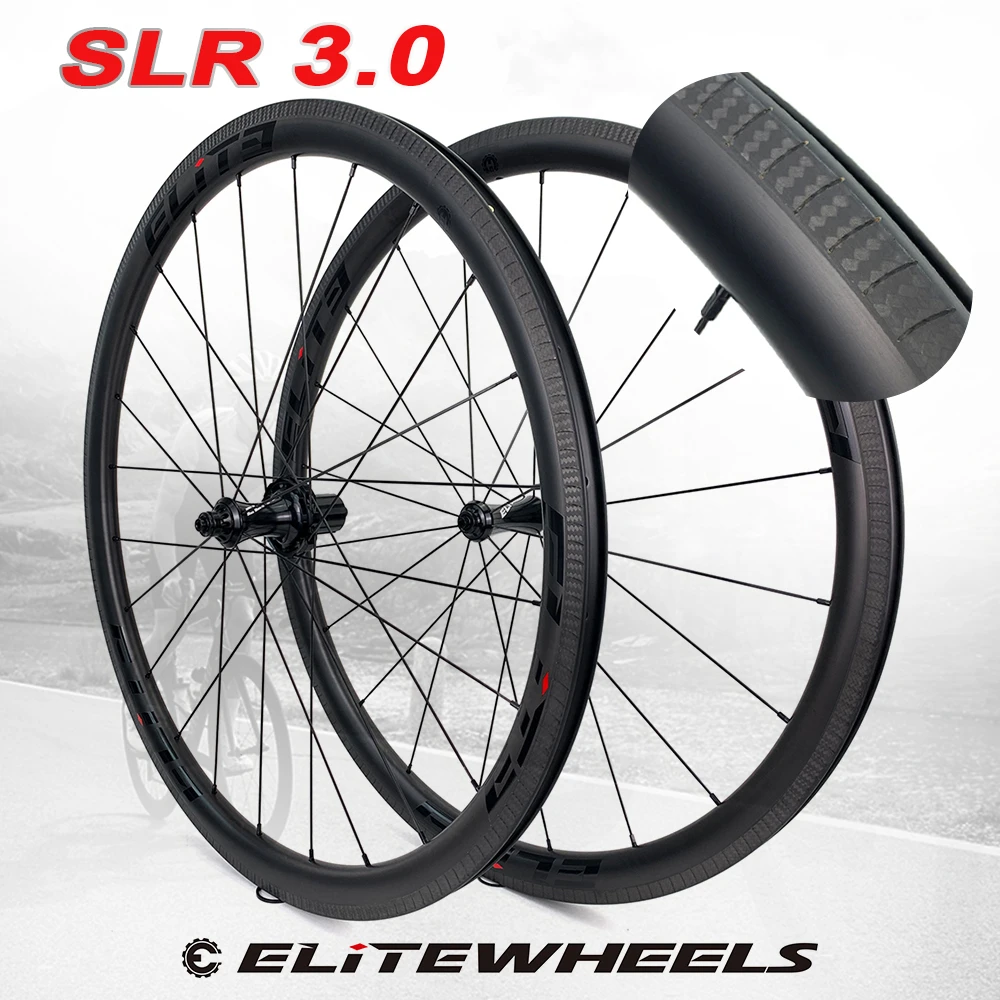 ELITEWHEELS 700c углеродное дорожное Велосипедное колесо A4 AERO Brake SurfaceTubular Clincher
