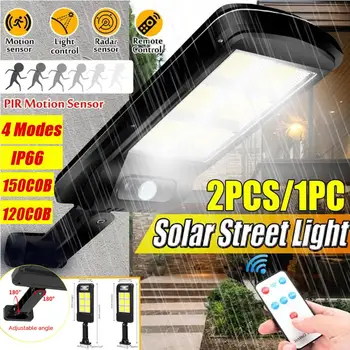 

120/150COB IP66 Outdoor Solar LED Street Light waterproof Wall Lamp PIR Sensor Human Industrial Garden Square Highway Road lamp