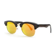 ^Cheap lentes de moda 2020 dropshipping fashion polarized half frame rave black bamboo shades sun glasses sunglasses for men