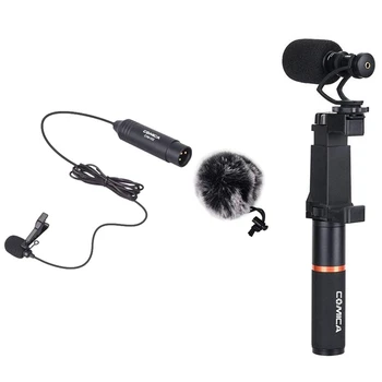 

Comica 1 Pcs Heart-Shaped Lapel Cardioid Lapel Microphone & 1 Set X Heart Shape Phone Video Kit Microphone Kit Rig