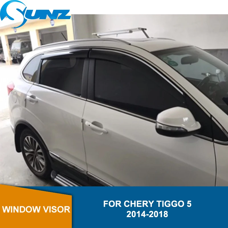 

Smoke Car Side Window Deflectors For CHERY Tiggo 5 2014 2015 2016 2017 2018 Sun Shade Awnings Shelters Guards accessories SUNZ