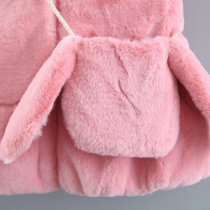 Baby Girls Faux Fur Vest Autumn Winter Fashion Thick Warm Waistcoat Cute Kids Outerwear Baby Girl Christmas Clothes