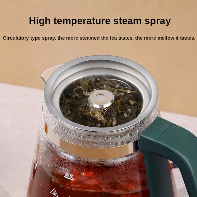 Electric Kettle 1L Electric Kettle Heat-resistant Glass Tea Infuser Pot With Filter Automatic Steam Spray Borosilicate glass Teapot