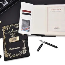 A5 Ретро Ноутбук Пароль Книга с замком творческие школьные офисные принадлежности канцелярские принадлежности Личный Дневник Журнал Чехол для планировщика