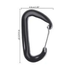 69HD Aviation Aluminum D Shape Carabiner 12KN Hammock Safety Clasp Climbing Buckle
