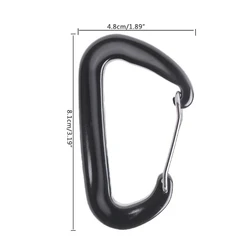 69HD Aviation Aluminum D Shape Carabiner 12KN Hammock Safety Clasp Climbing Buckle