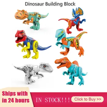 

New Large Animal Dinosaur Building Block Children DIY Dinosaur Toys Can Make Sound Gift Blocks Toy Juguetes Action Figure