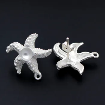 

10 pairs Hanging Earrings Making Accessories Starfish Earrings Base Connectors Matte Gold color for DIY Fashion Women Earring