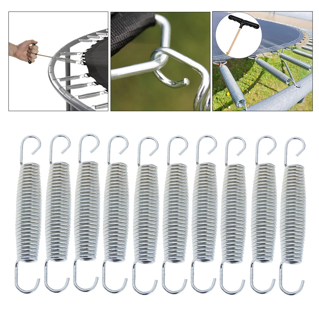 10x High Strength Trampoline Springs Trampolines Fix Spring Hardware 3.5-6.5''