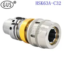 GUS – nouveau support de haute précision HSK63A C32, poignée puissante, centre d'usinage CNC, machine outil, tour, support de broche