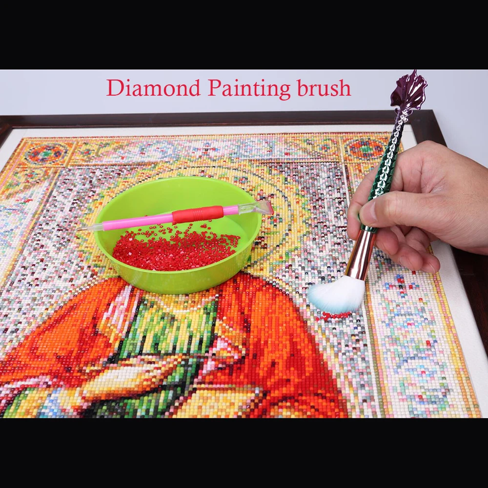 Round Square Diamond Painting Point Drill brush Plastic Copper Mosaic Embroidery Tools Needle Arts Craft Accessories | Дом и сад