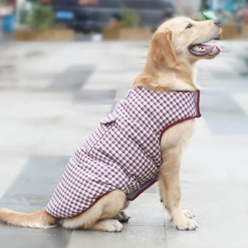 Зимняя Теплая Одежда для собак, водонепроницаемый мягкий жилет для питомцев, куртка на молнии, пальто для средних и больших собак, одежды для животных