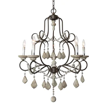 

New Farmhouse Chandelier Light Rustic Hanging lamp Home Decor Suspension Luminaire Very Antique Looking