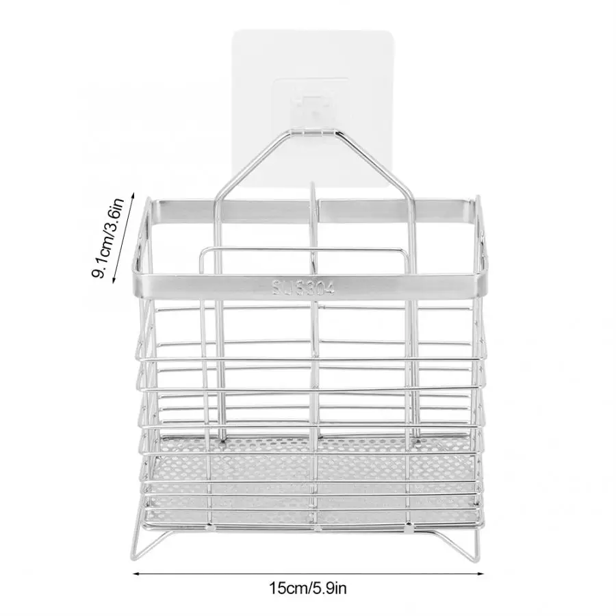 Подвеска для столовых приборов из нержавеющей стали, ложка, вилка, палочки для еды, корзина для хранения, 2 сетки, сушилка для посуды