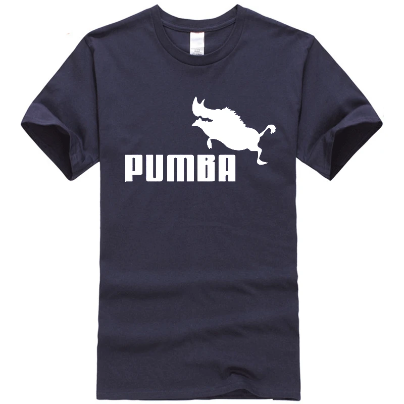 Новинка года, брендовые футболки homme Pumba, Мужская футболка с короткими рукавами, хлопок, летняя повседневная футболка для мальчиков, модная футболка - Цвет: Navy