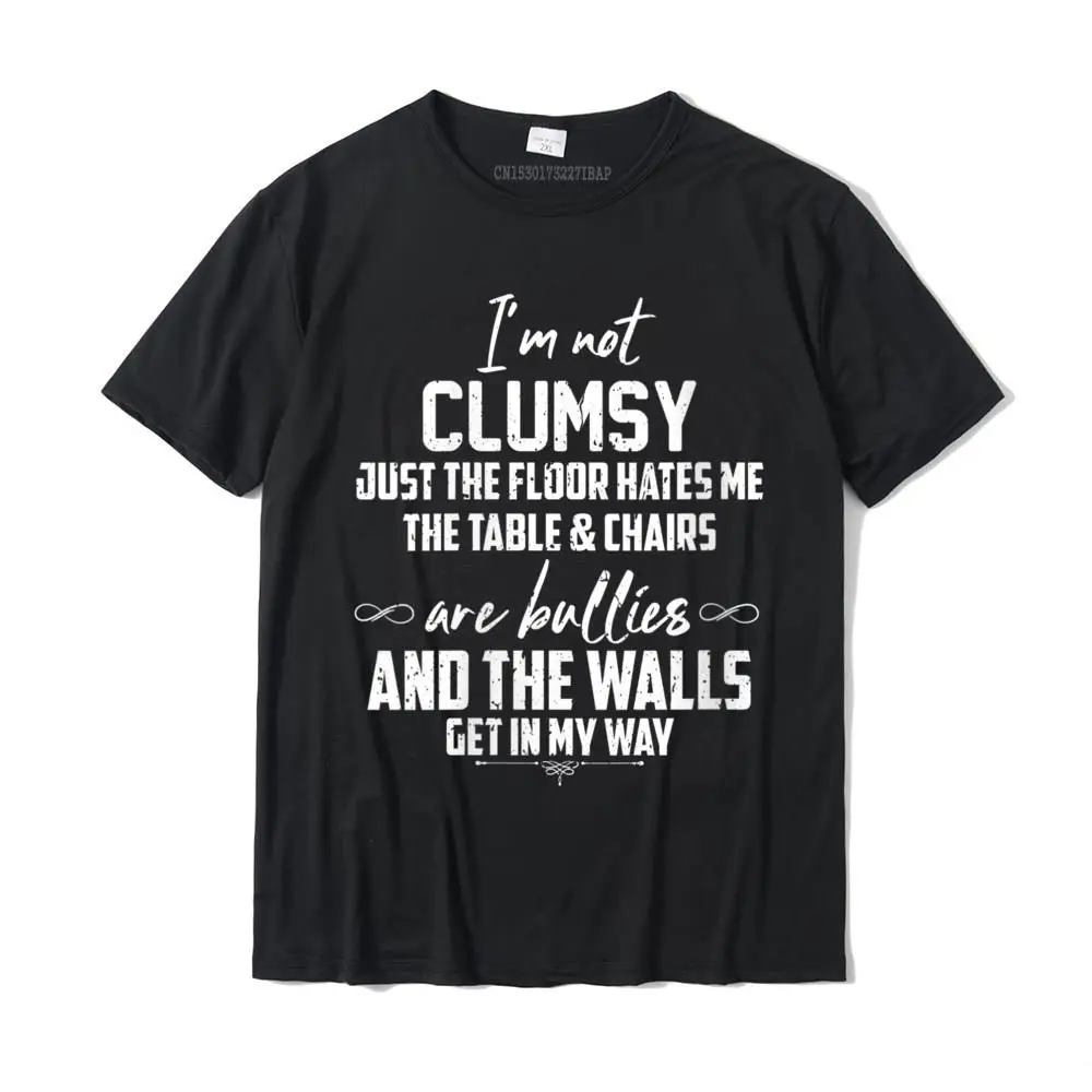  Design Tops Tees Brand New Short Sleeve Mens T-Shirt TpicOriginaltitle Printed On Summer Tee-Shirt Round Collar Womens I'm Not Clumsy It's Just The Floor Hates Me - Funny Saying V-Neck T-Shirt__30998 black