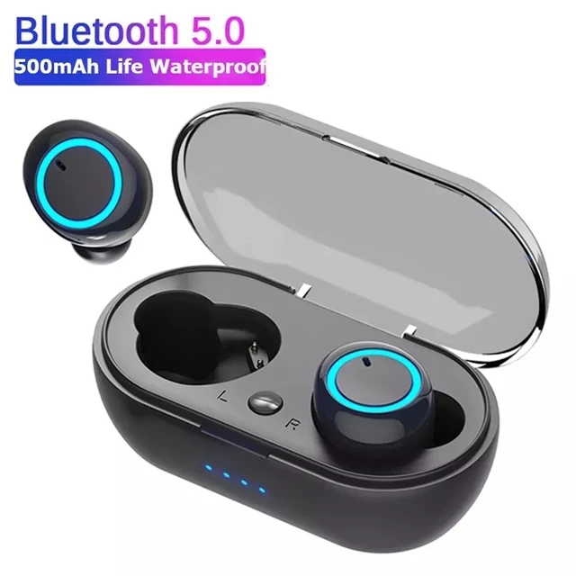 NEW Y50 TWS Bluetooth 5.0 Earphone Wireless Headphones Stereo Headset Sport Earbuds Microphone With Charging Box For Smartphone 2