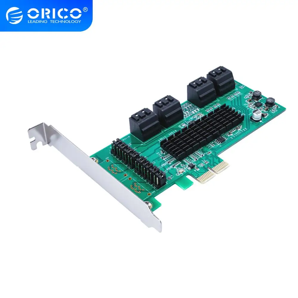 Плата расширения ORICO 4/8 порта SATA3.0 PCI E 6 Гбит/с для Windows /Linux2.6.x|Платы расширения| |