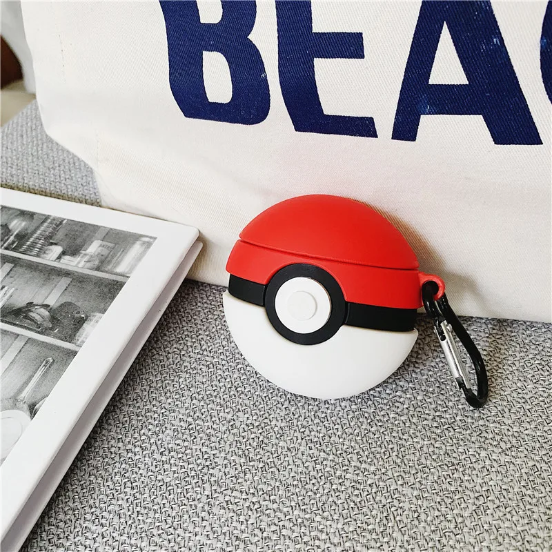 Прекрасный японский мультфильм Pokemon Poke шарик корпусы гарнитурные для Apple Airpods 1/2 Милые силиконовые защитные наушники крышка аксессуары