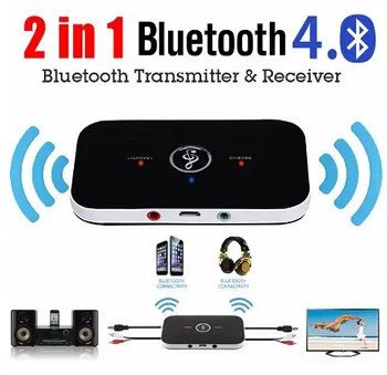 

2 In 1 USB Bluetooth Receiver/Transmitter Stereo Audio Wireless Adapter For TV Home Stereo Smartphone 3.5MM AUX Jack PC Car 2020
