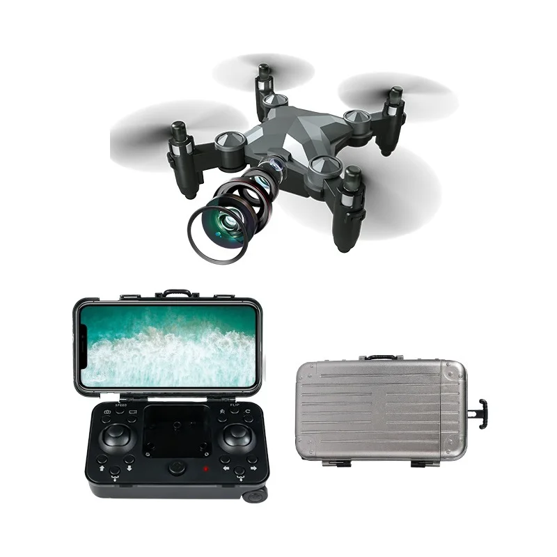 

New Mini Drone 720P HD Camera Altitude Hold Black And Gray Foldable Quadcopter RC Drone Toy