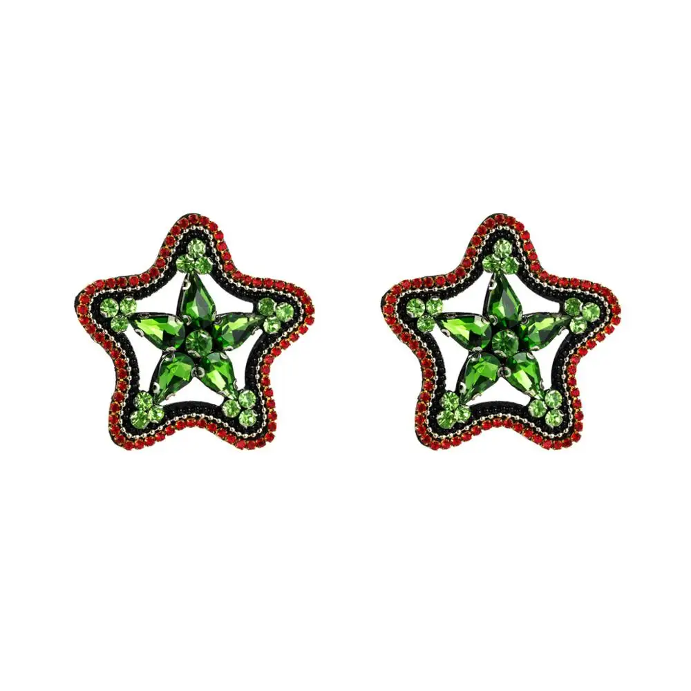 

Bohemian Handmade Beads Star Charm Big Stud Earrings for Women Fashion Jewelry Vintage Ethnic Statement Earrings Accessories