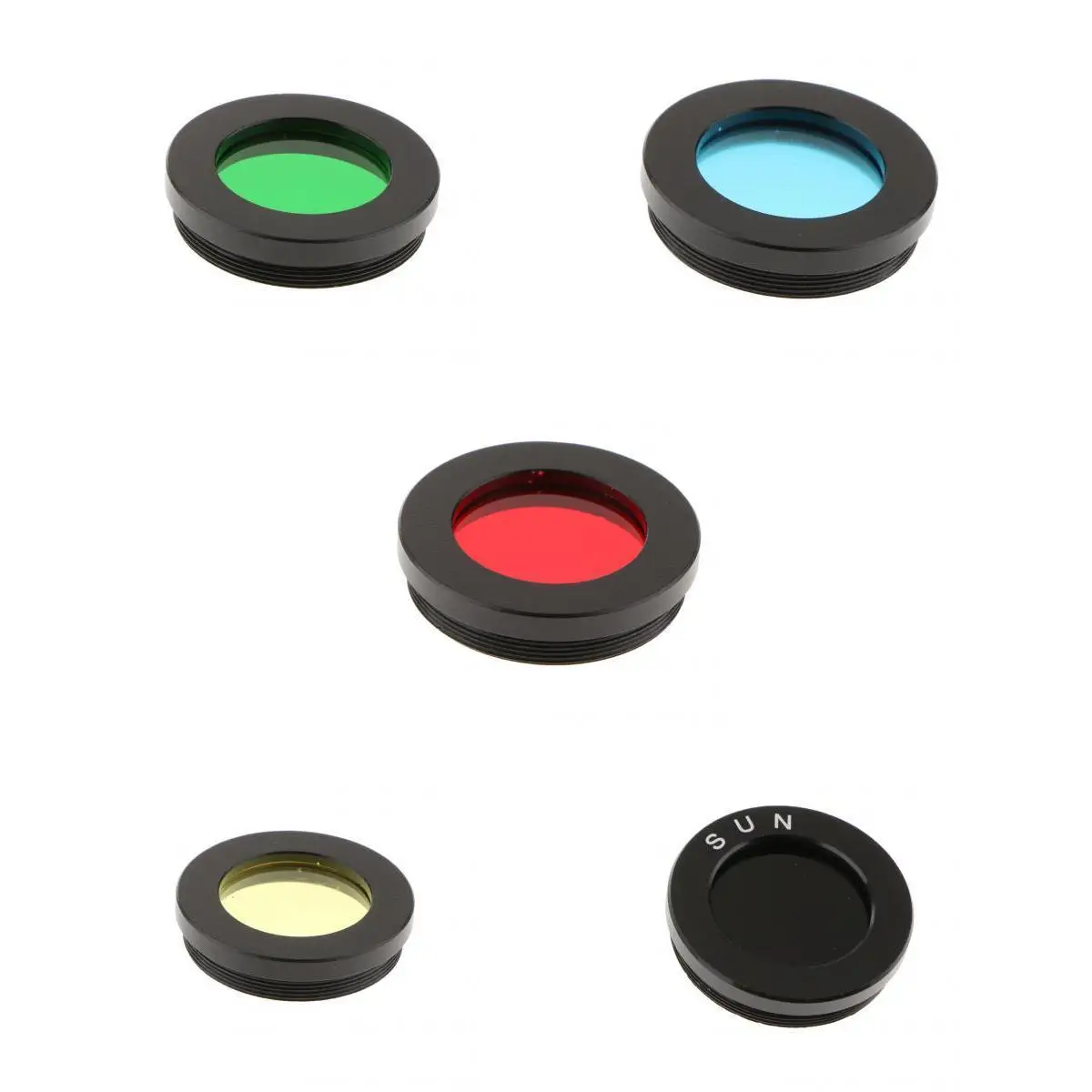 5x Telescope Eyepiece Lens Color Filter Set 1.25'' Planet Jupiter, Mars, Saturn, Moon More Surface Detail