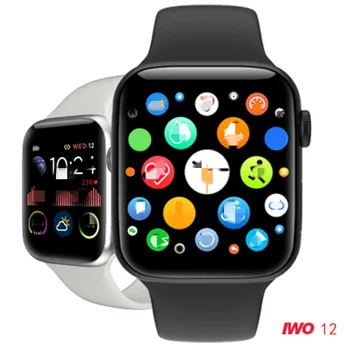 

2020 New Iwo 12 max smart watch phone call bluetooth 1:1 smart watch waterproof change strap 44mm water resistant smart band