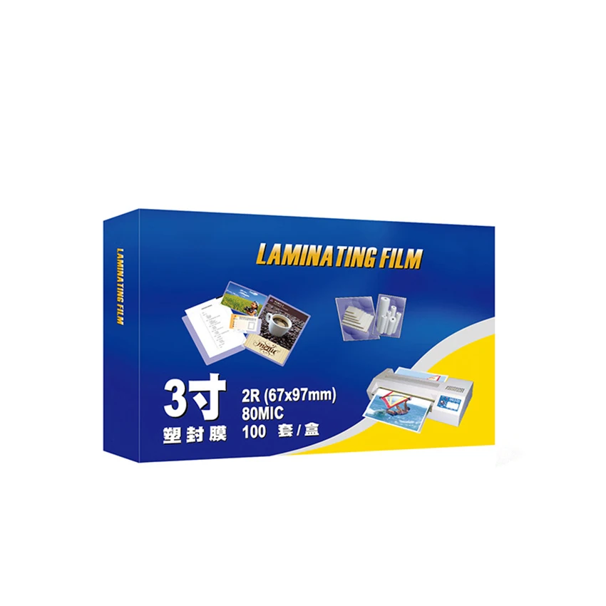 Thermal Laminating Pouches, 3 Inches 67x97 MM Size Sheets, 80mic, 100