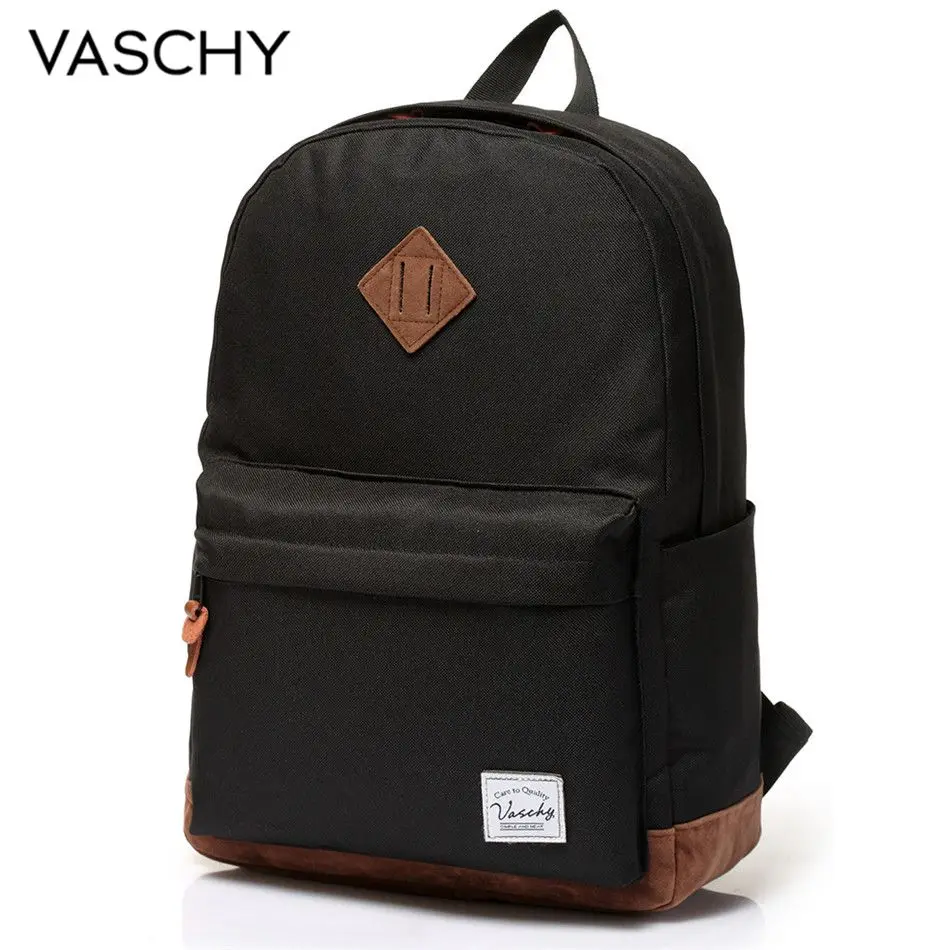  Backpack for Men and Women VASCHY Unisex Classic Water Resistant Rucksack School Backpack 15.6Inch 