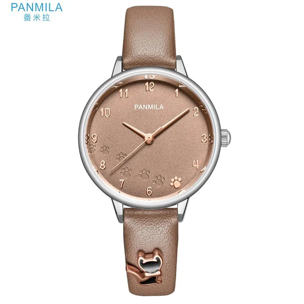 

PANMILA Waterproof Watch For Women Fashion Casual Quartz Ladies Watches Little Kitty Wristwatch montre femme zegarek damski Box