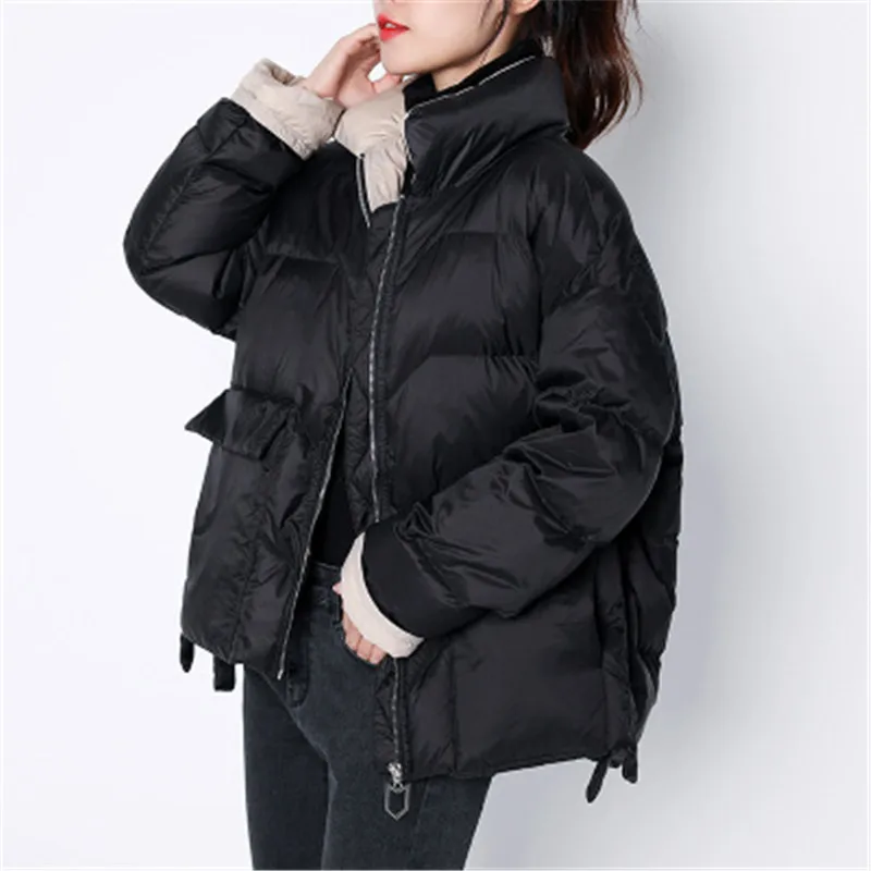 

New style White Duck Down Jacket Overcoat 2022 Women Fashion Thickened Down Jacket Women Autumn Winter Short Bread Jacket A39