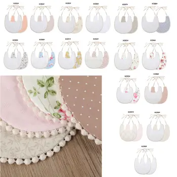 

Newborn Cotton Embroidery Double Side Bibs Baby Saliva Towel Toddler Feeding Burp Cloths Bandana Scarf Photography Props