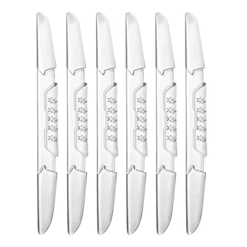 

6Pcs Car Anti-Collision Strip Mirror Transparent Protective Rubber Strip Decorative Anti-Scratch Strip