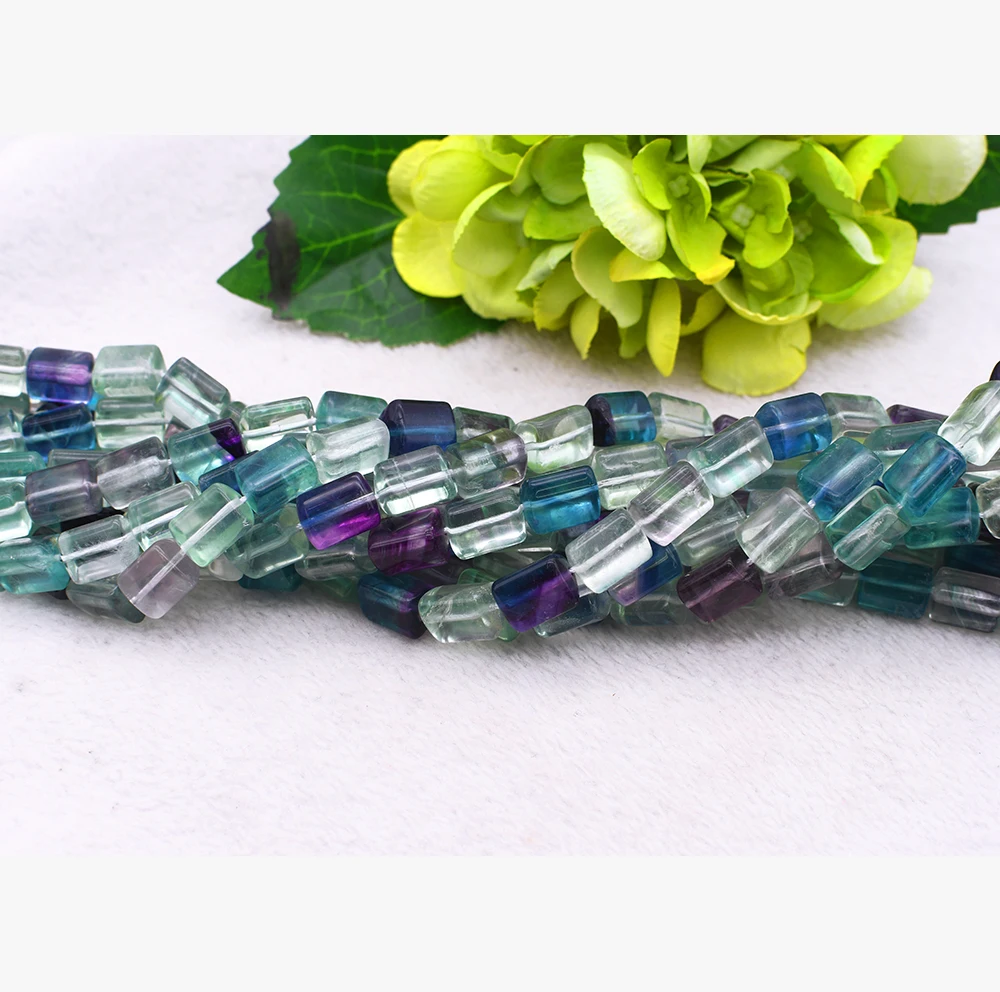 10X14mm Natural stone Colorful Fluorite Faceted Oval Loose Bead 15.5