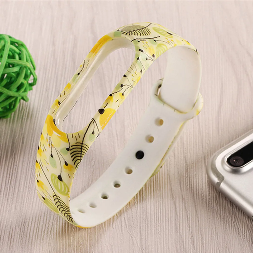 Новый силиконовый ремешок MiBand 2 сменный Браслет для XIAOMI MI Band двойной милый