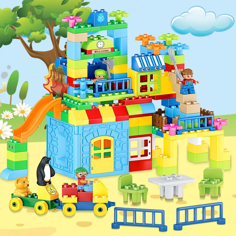 

Large Particles Building Blocks CHILDREN'S Toy Boys GIRL'S Educational Baby Assembled 1-2-3-6 a Year of Age