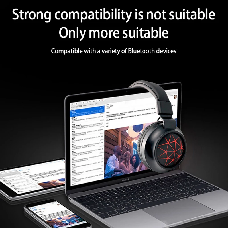 UKKUER, портативные беспроводные наушники, Bluetooth, стерео, складная гарнитура, аудио, Mp3, регулируемые наушники с микрофоном для музыки