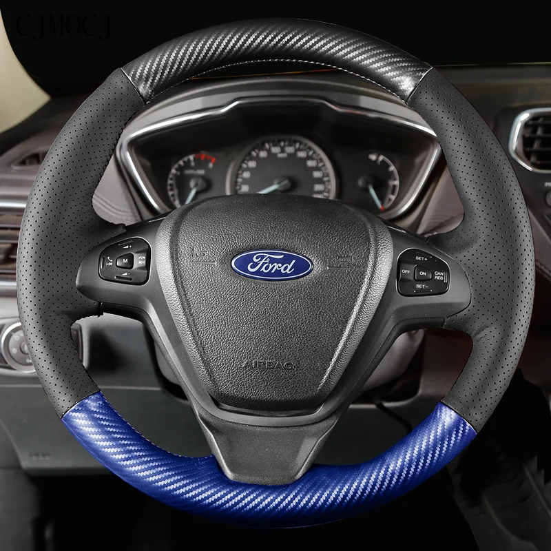 Чехол для руля из углеродного волокна и кожи Ford Escort Focus Ecosport | Автомобили