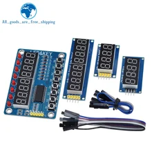 TM1637 4 Bits / TM1638 / 74HC595 8 bit Digital LED Display Module 7 Segment 0.36Inch Clock RED Anode Tube Four Serial Driver