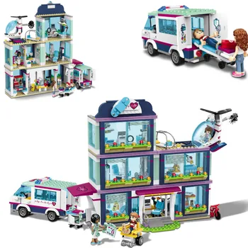 

932PCS Small Building Blocks Toys Compatible with lepinblock Friends Heartlake City Hospital Gift for girls boys children DIY