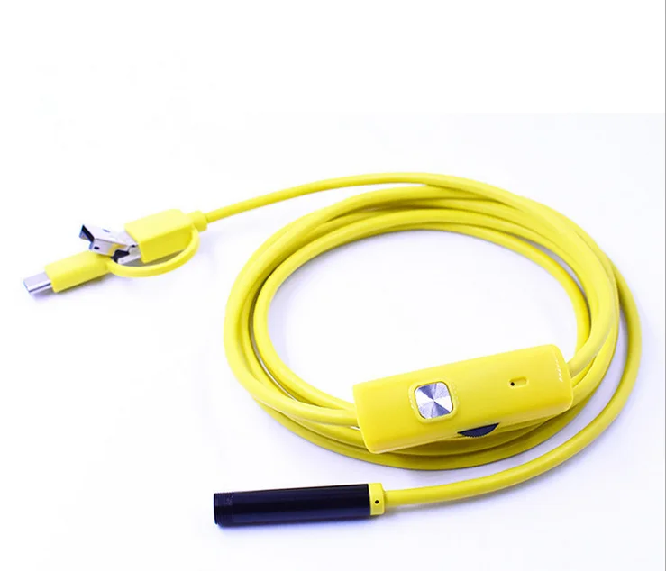 

8.0mm Endoscope 3 in 1 Endoskop IP67 Waterproof Borescope Inspection Snake Mini Camera 720P with USB Adapter for Android iphone
