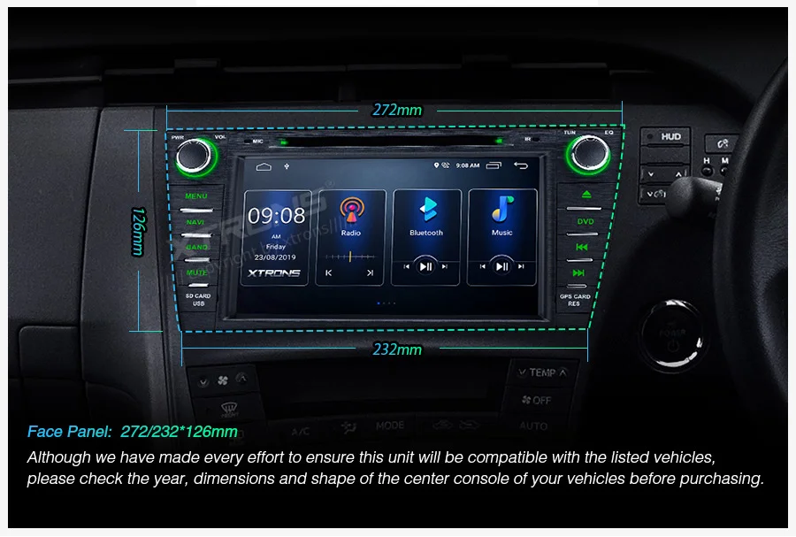 " Android 10,0 Q OS автомобильный DVD Мультимедиа gps радио для Toyota Prius 2009-2013(правый руль) с полной поддержкой выхода RCA