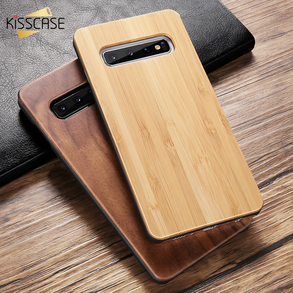 KISSCASE деревянный Мягкий ТПУ чехол для Samsung Note 10 9 S10E S10 S8 S9 Plus Note10 Оригинальный