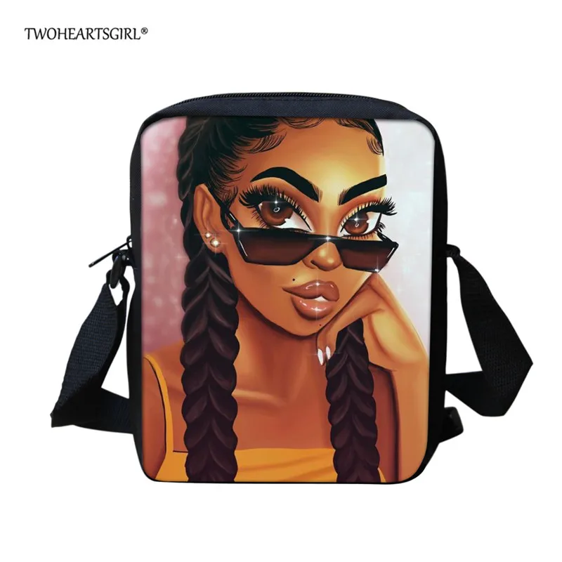 Twoheartsgirl черный комплект школьных сумок для девочек в африканском стиле для девочек-подростков, милый школьный рюкзак для детей, подарок - Цвет: Z5017E