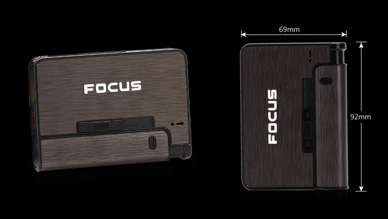 Focus Cigarette Case Inner Lighter Box Lighter Holder Case Portable Smoking Gadgets